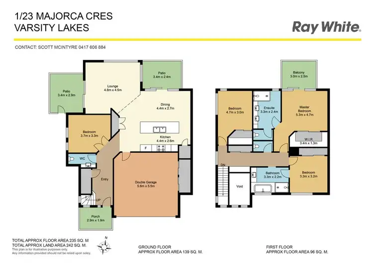 Floorplan of Homely house listing, 1/23 Majorca Crescent, Varsity Lakes QLD 4227