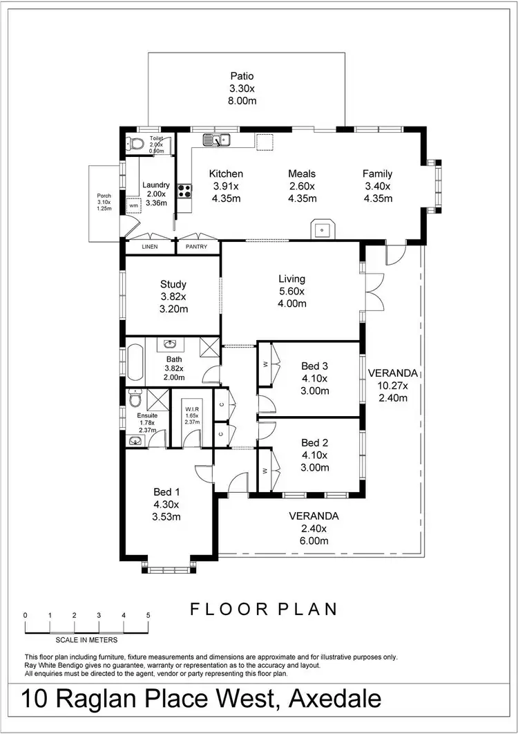Floorplan of Homely house listing, 10 Raglan Place West, Axedale VIC 3551