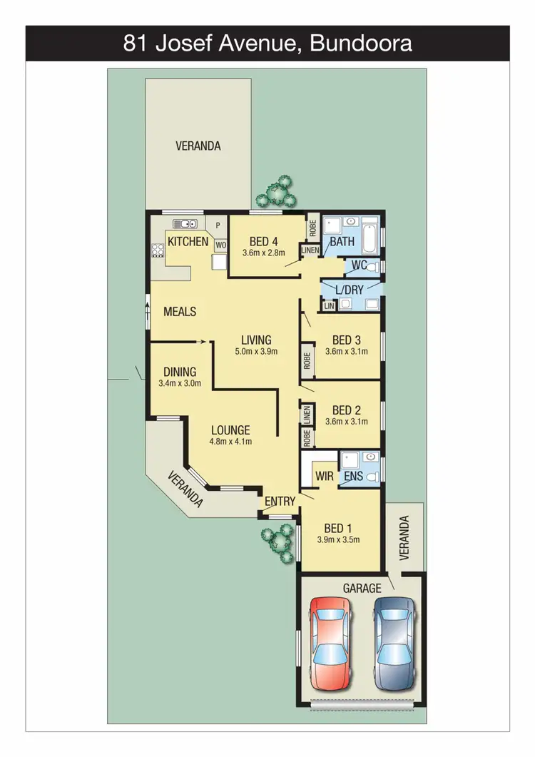 Floorplan of Homely house listing, 81 Josef Avenue, Bundoora VIC 3083