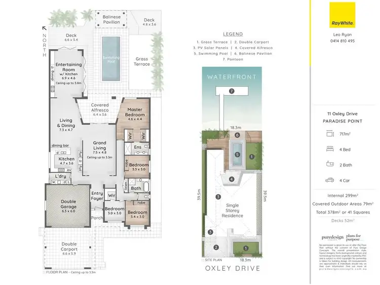 Floorplan of Homely house listing, 11 Oxley Drive, Paradise Point QLD 4216