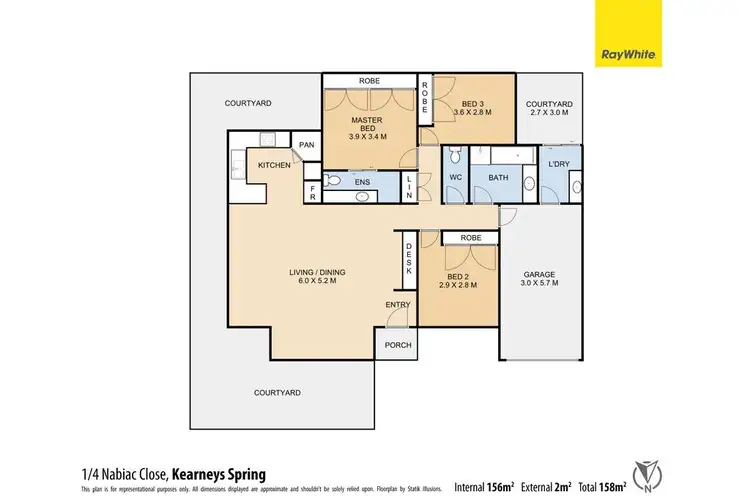 Floorplan of Homely unit listing, Unit 1/4 Nabiac Close, Kearneys Spring QLD 4350