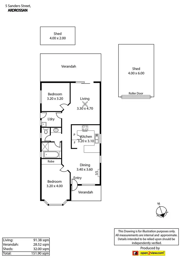 Floorplan of Homely house listing, 5 Sanders Street, Ardrossan SA 5571