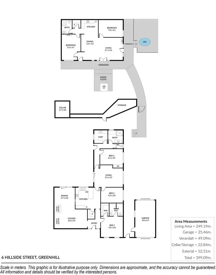 Floorplan of Homely house listing, 6 Hillside Street, Greenhill SA 5140