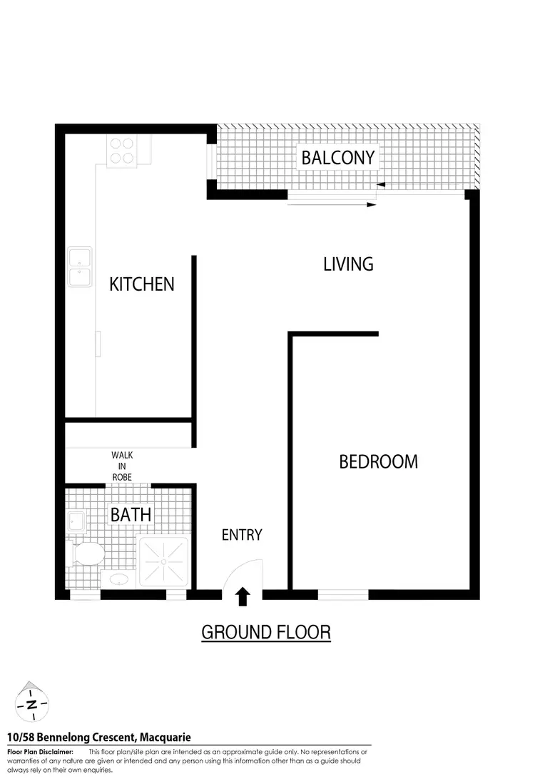Floorplan of Homely unit listing, 10/58 Bennelong Crescent, Macquarie ACT 2614
