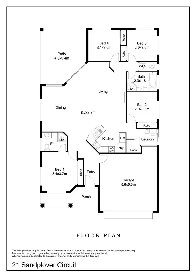 Floorplan of Homely house listing, 21 Sandplover Circuit, Bohle Plains QLD 4817