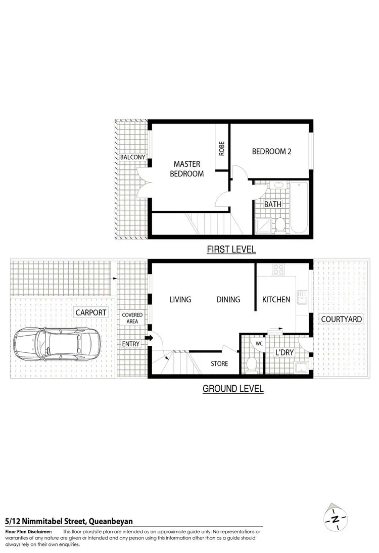 Floorplan of Homely townhouse listing, 5/12 Nimmitabel Street, Queanbeyan NSW 2620