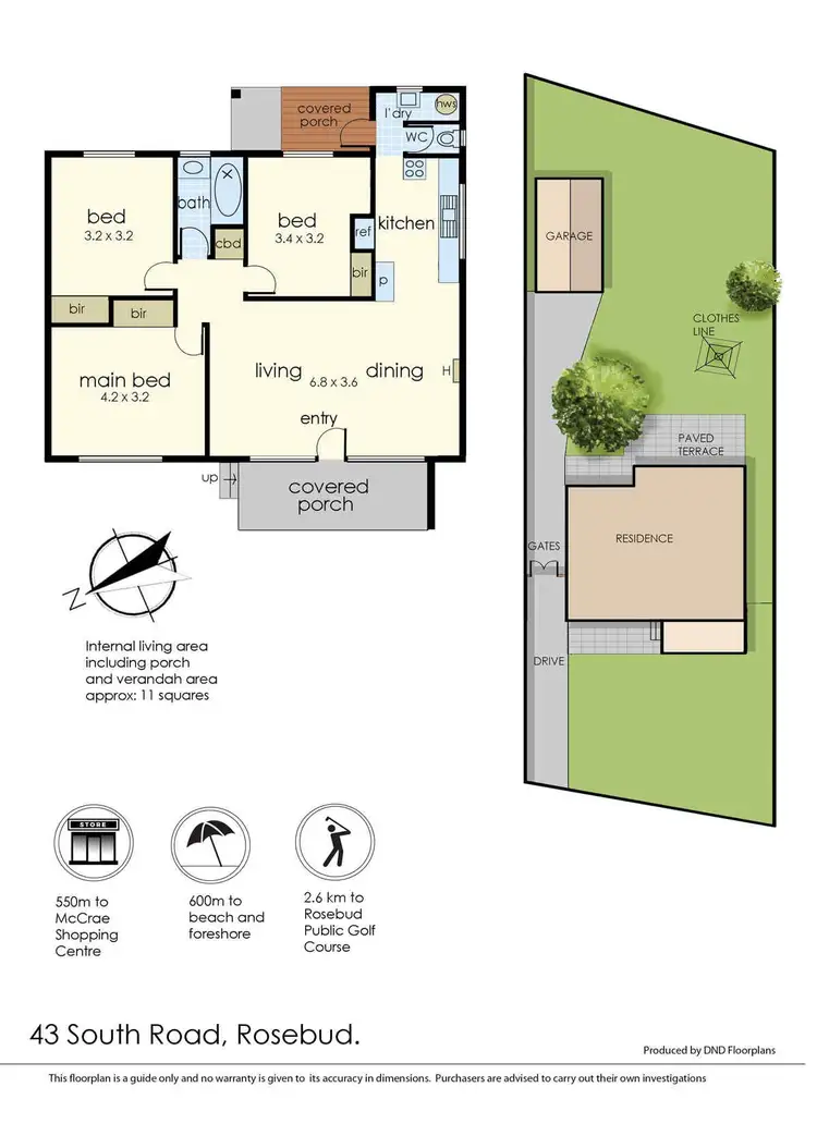 Floorplan of Homely house listing, 43 South Road, Rosebud VIC 3939