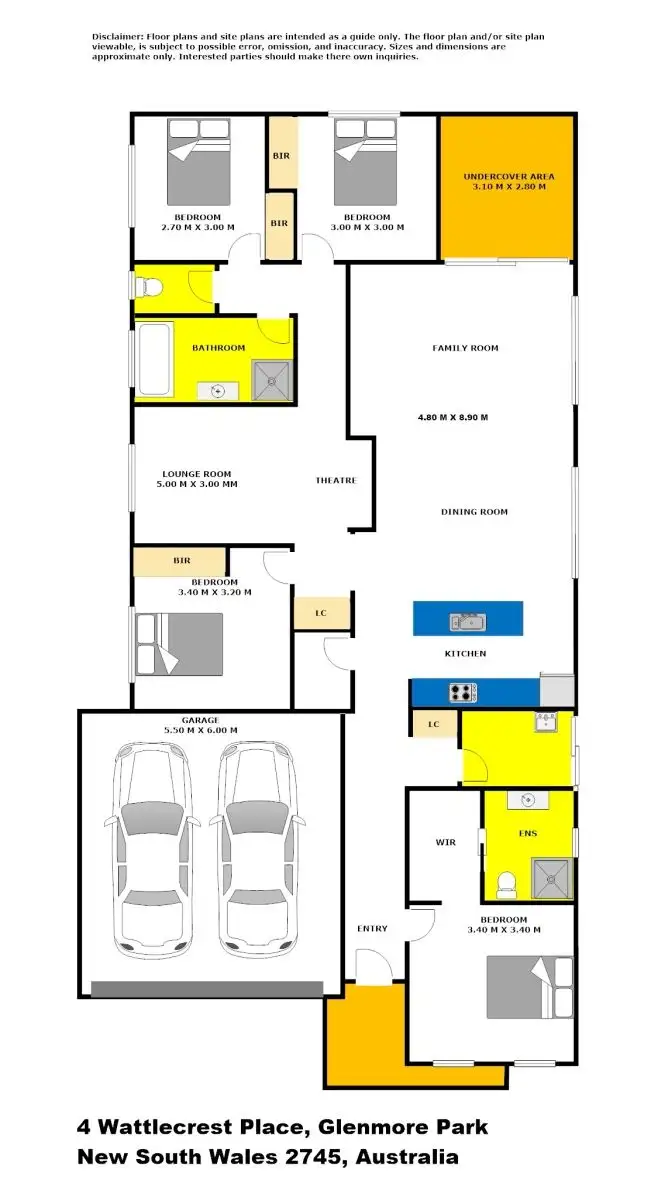 Floorplan of Homely house listing, 4 Wattlecrest Place, Glenmore Park NSW 2745