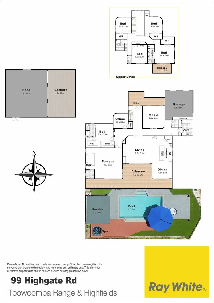 Floorplan of Homely house listing, 99 Highgate Road Via Mally Road, Preston QLD 4352