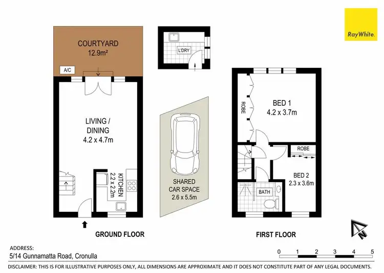 Floorplan of Homely apartment listing, 5/14 Gunnamatta Road, Cronulla NSW 2230