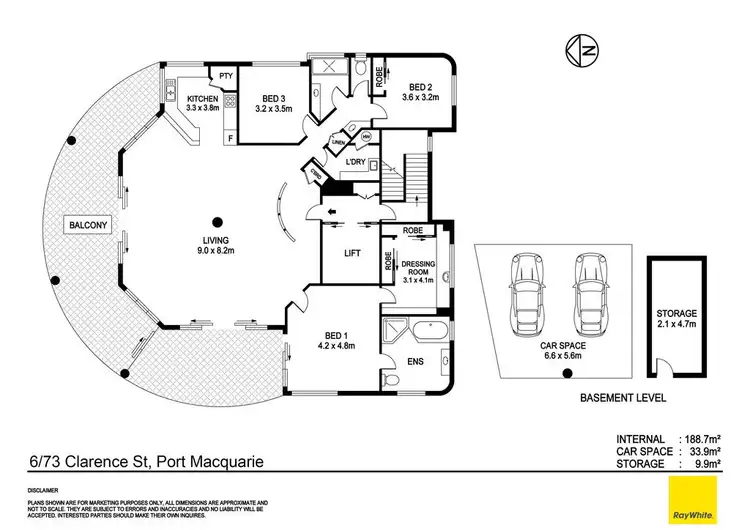 Floorplan of Homely unit listing, 6/73 Clarence Street, Port Macquarie NSW 2444