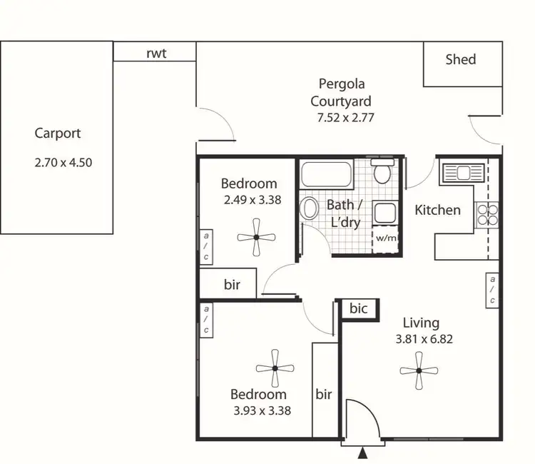 Floorplan of Homely house listing, Unit 1/6 Crossley Avenue, Croydon Park SA 5008