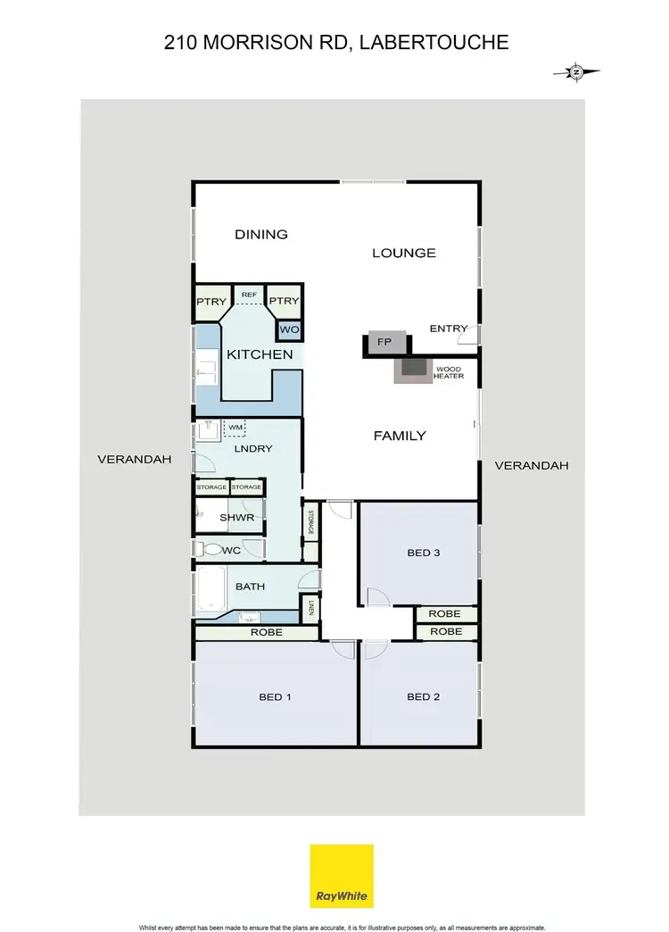 Floorplan of Homely rural property listing, 210 Morrison Road, Labertouche VIC 3816