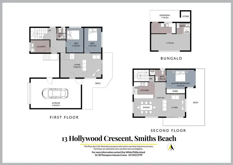 Floorplan of Homely house listing, 13 Hollywood Crescent, Smiths Beach VIC 3922
