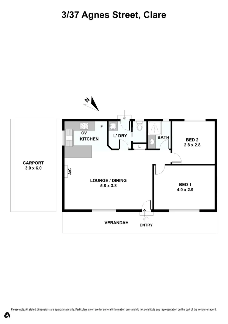 Floorplan of Homely house listing, 3/37 Agnes Street, Clare SA 5453