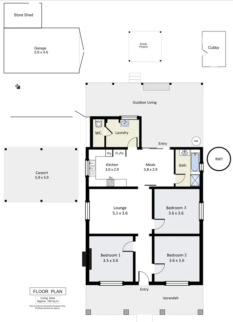 Floorplan of Homely house listing, 10 Lexia Street, Berri SA 5343