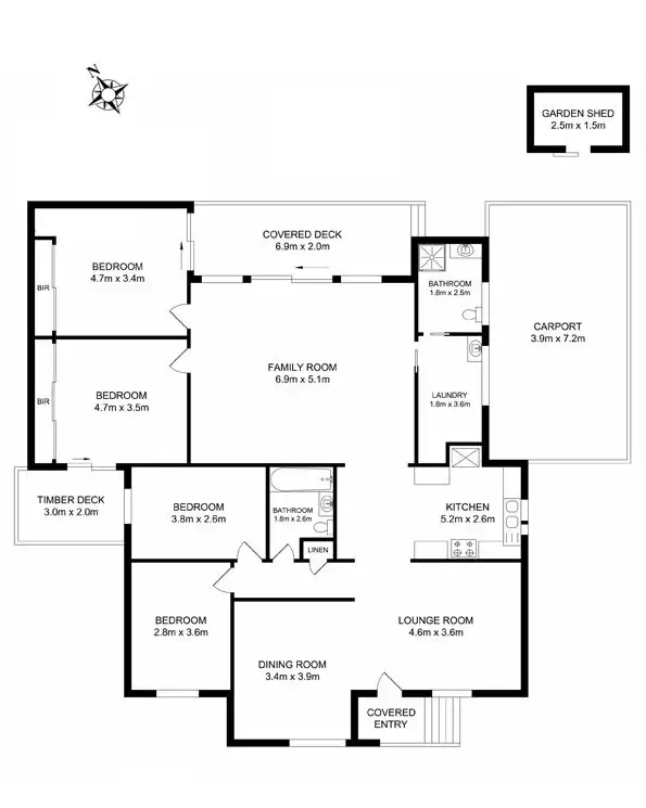 Floorplan of Homely house listing, 62 Karingal Crescent, Frenchs Forest NSW 2086