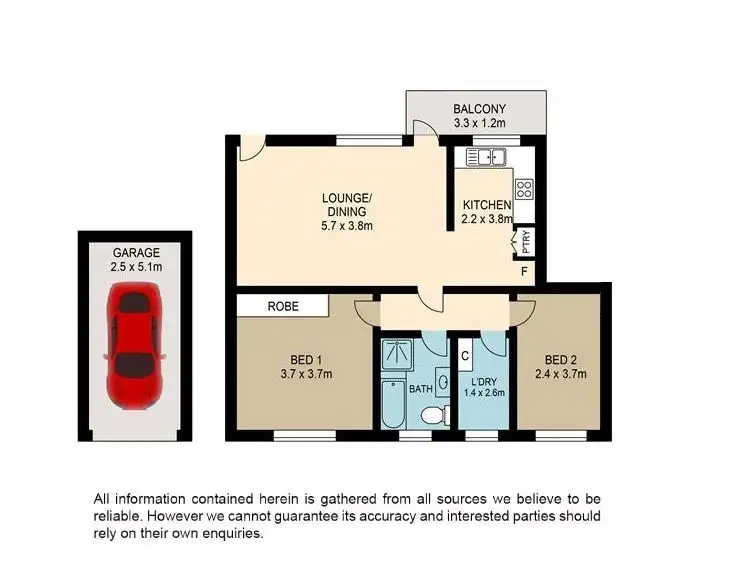 Floorplan of Homely unit listing, 8/42 Broadarrow Road, Narwee NSW 2209
