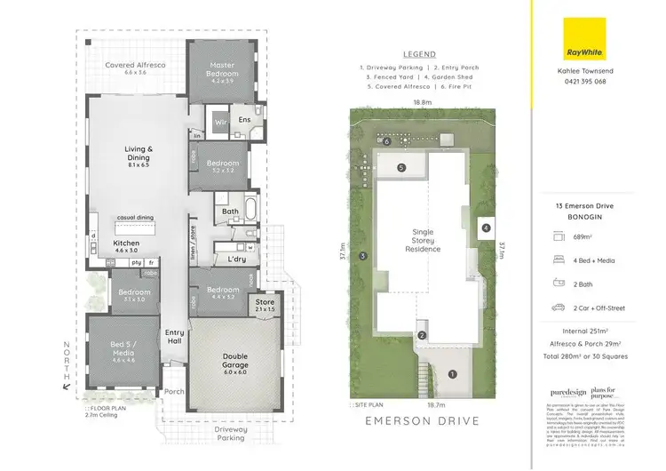 Floorplan of Homely house listing, 13 Emerson Drive, Bonogin QLD 4213