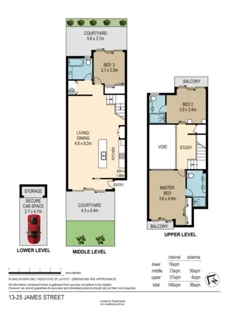 Floorplan of Homely townhouse listing, 13/25 James Street, Fortitude Valley QLD 4006