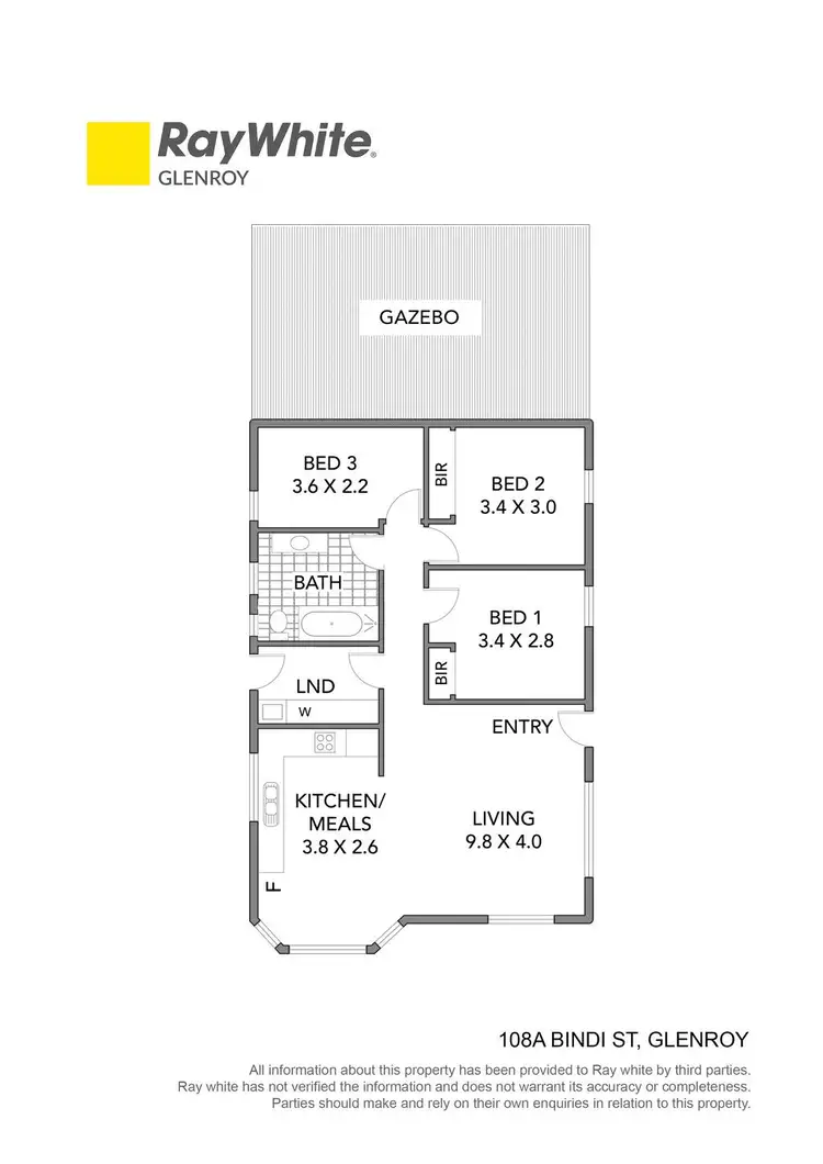 Floorplan of Homely house listing, 108A Bindi Street, Glenroy VIC 3046