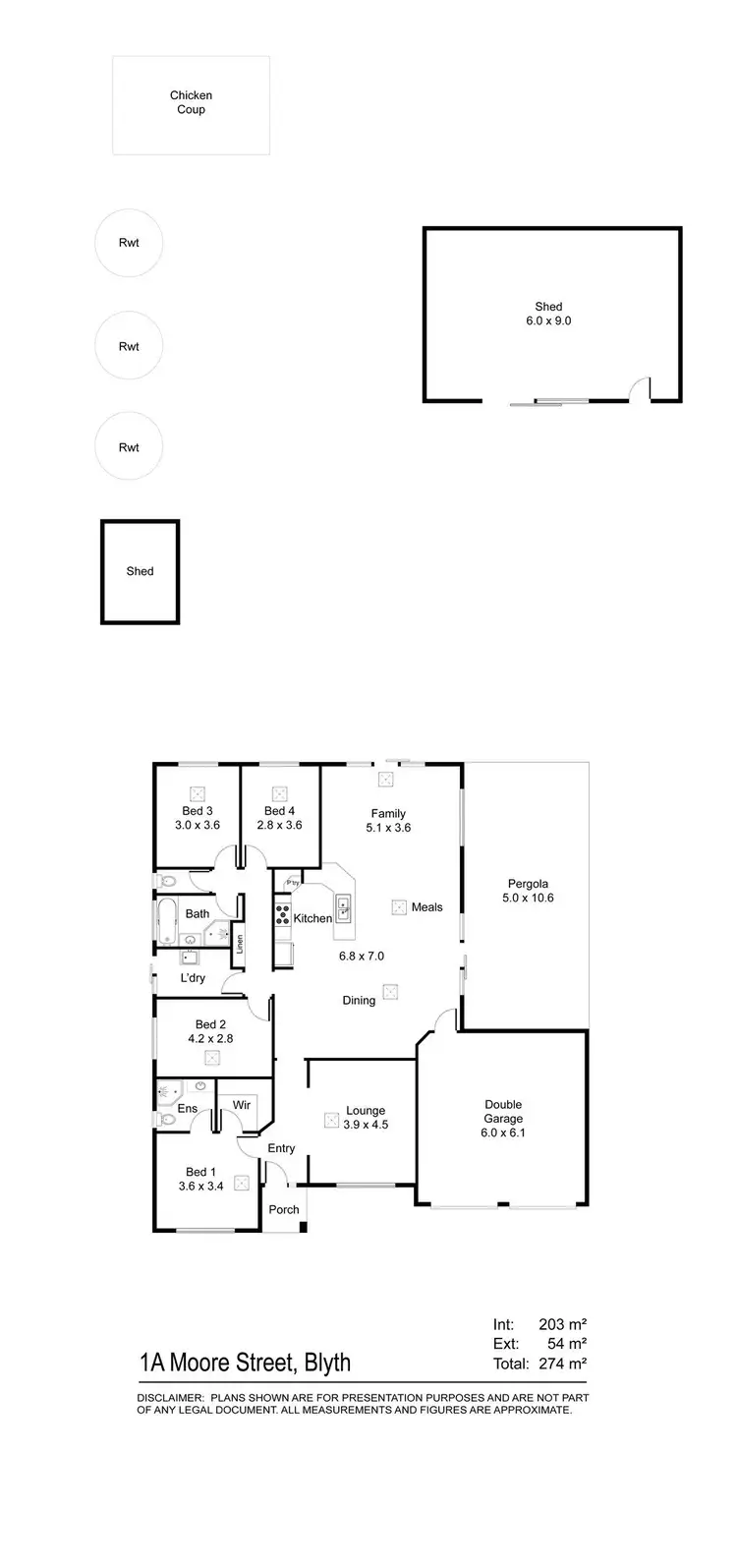 Floorplan of Homely house listing, 1 Moore Street, Blyth SA 5462
