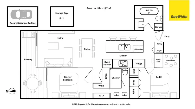 Floorplan of Homely apartment listing, 201/100 Glover Street, Mosman NSW 2088
