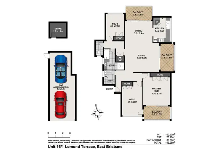 Floorplan of Homely apartment listing, 16/1 Lomond Terrace, East Brisbane QLD 4169