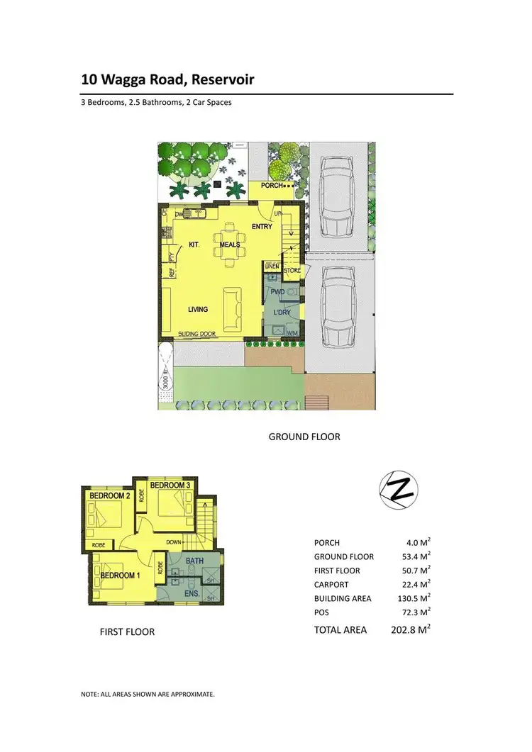 Floorplan of Homely townhouse listing, 10 Wagga Road, Reservoir VIC 3073