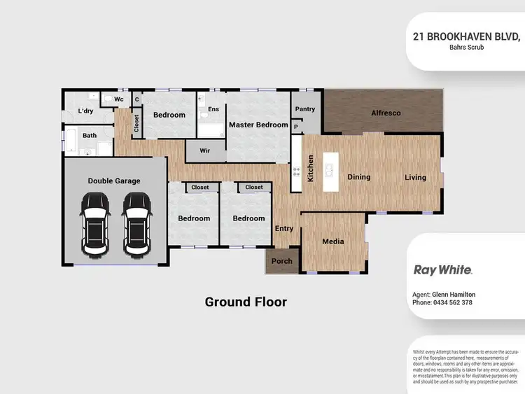 Floorplan of Homely house listing, 21 Brookhaven Boulevard, Bahrs Scrub QLD 4207
