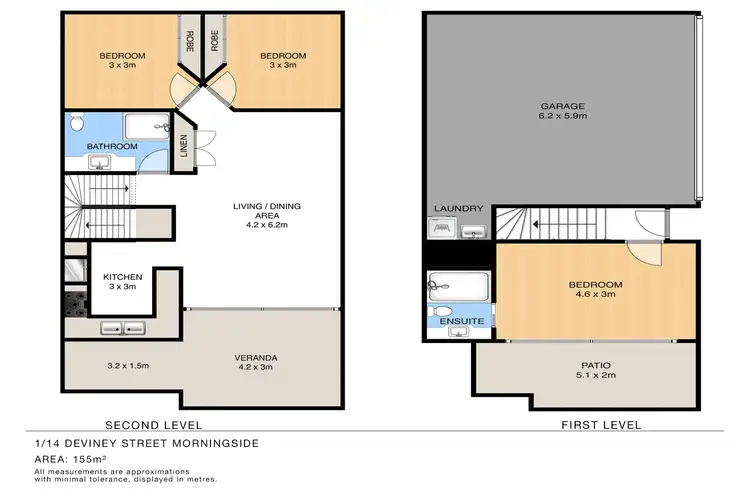 Floorplan of Homely townhouse listing, 1/14 Deviney Street, Morningside QLD 4170