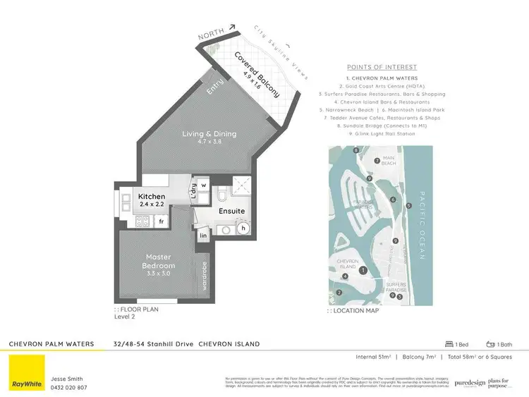 Floorplan of Homely unit listing, 32/48-54 Stanhill Drive, Chevron Island QLD 4217