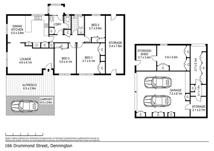 Floorplan of Homely house listing, 166 Drummond Street, Dennington VIC 3280