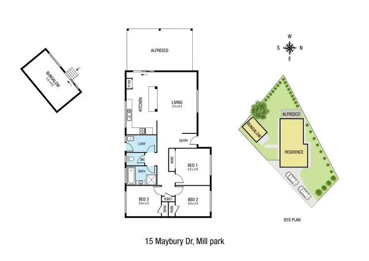 Floorplan of Homely house listing, 15 Maybury Drive, Mill Park VIC 3082