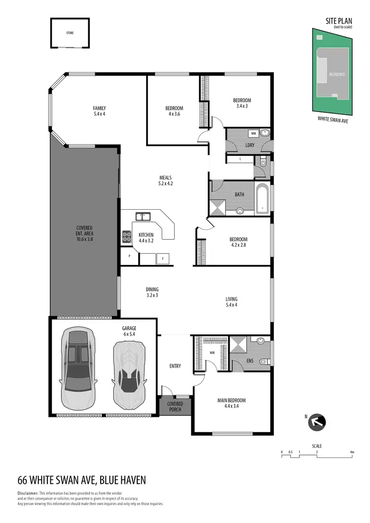 Floorplan of Homely house listing, 66 White Swan Avenue, Blue Haven NSW 2262