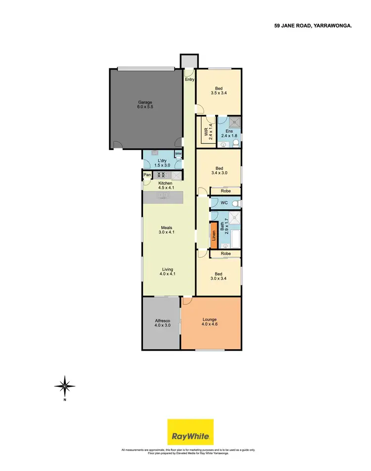 Floorplan of Homely house listing, 59 Jane Road, Yarrawonga VIC 3730