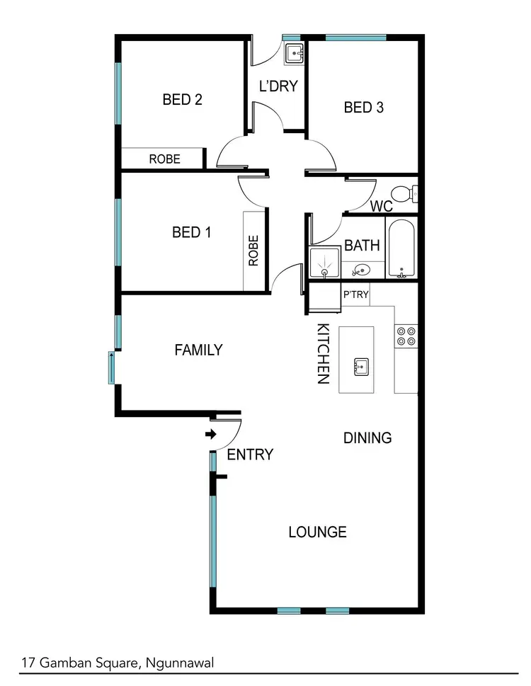 Floorplan of Homely house listing, 17 Gamban Square, Ngunnawal ACT 2913