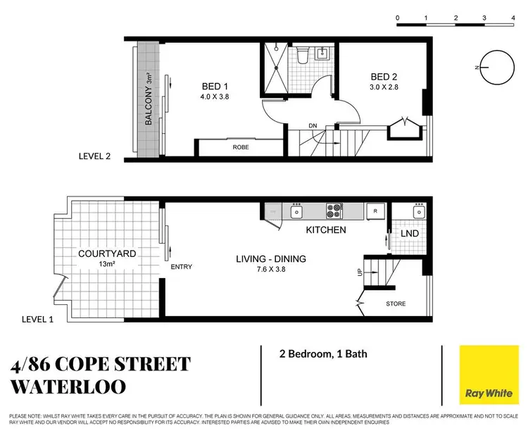 Floorplan of Homely apartment listing, 4/86 Cope Street, Waterloo NSW 2017