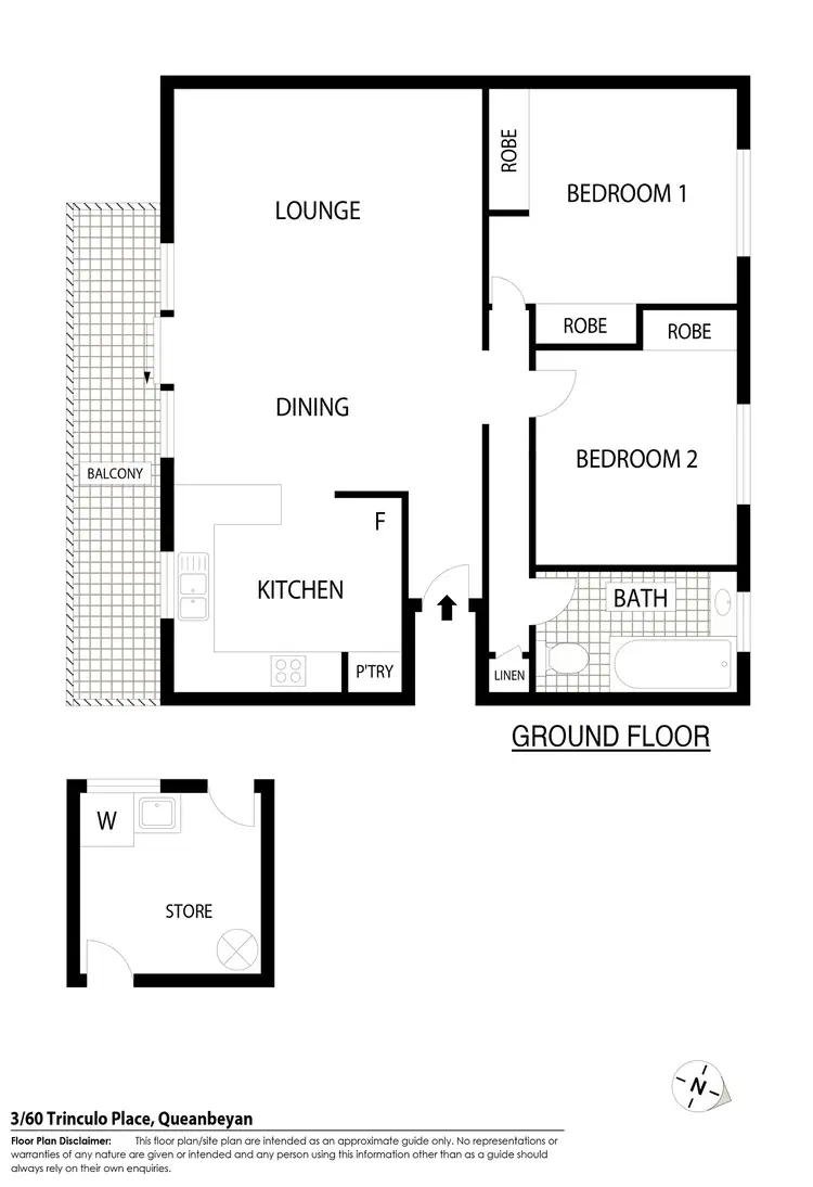 Floorplan of Homely apartment listing, 3/60 Trinculo Place, Queanbeyan East NSW 2620