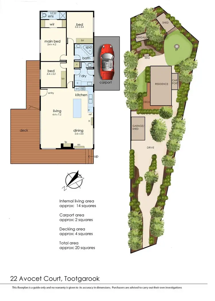 Floorplan of Homely house listing, 22 Avocet Court, Tootgarook VIC 3941