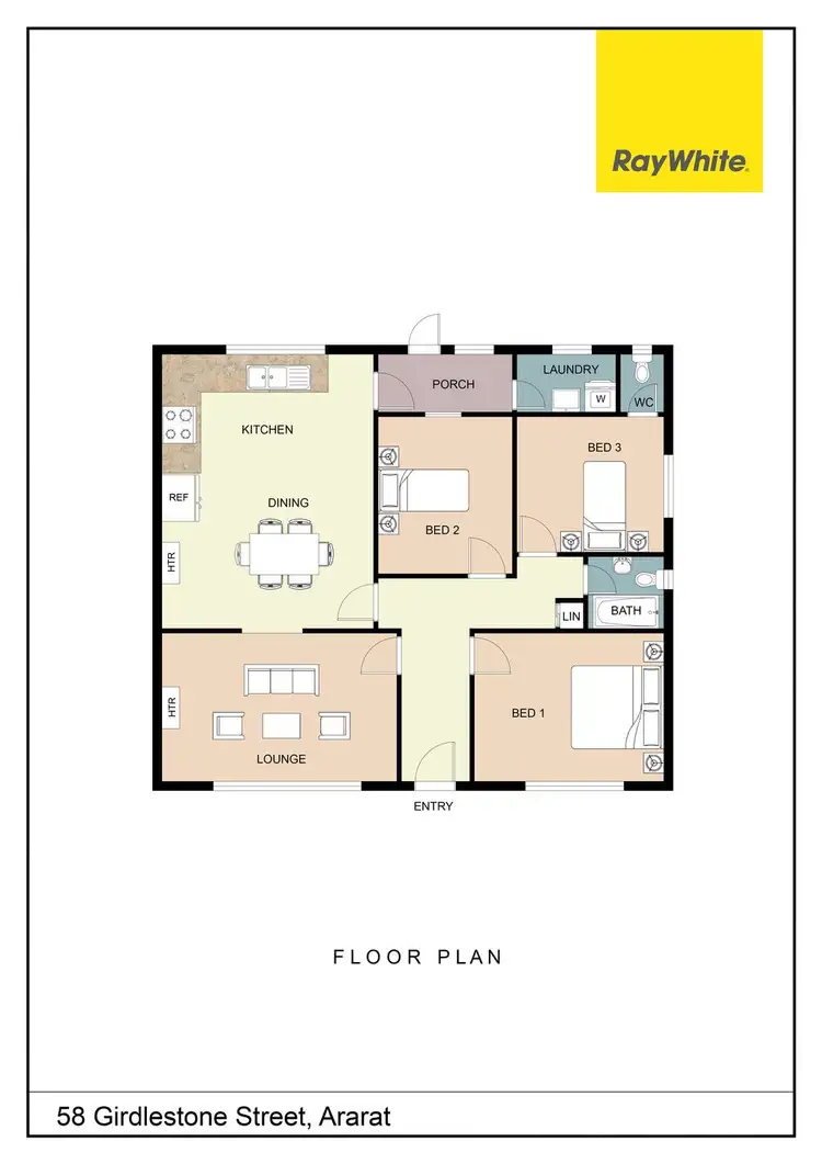 Floorplan of Homely house listing, 58 Girdlestone Street, Ararat VIC 3377