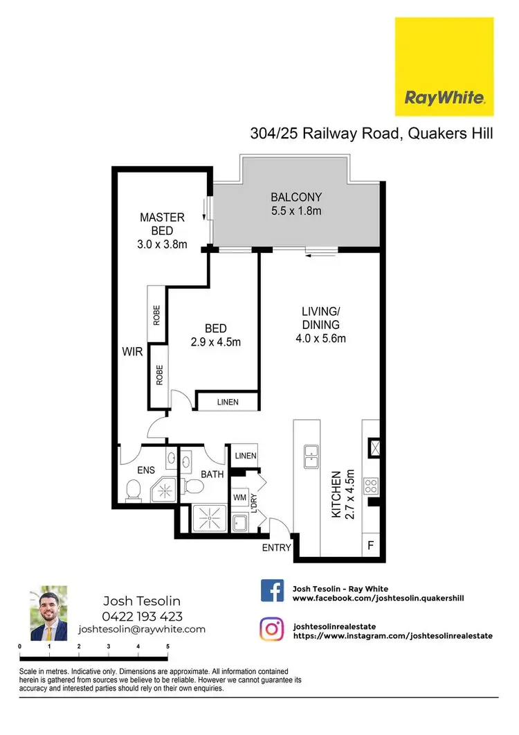Floorplan of Homely unit listing, 304/25 Railway Road, Quakers Hill NSW 2763