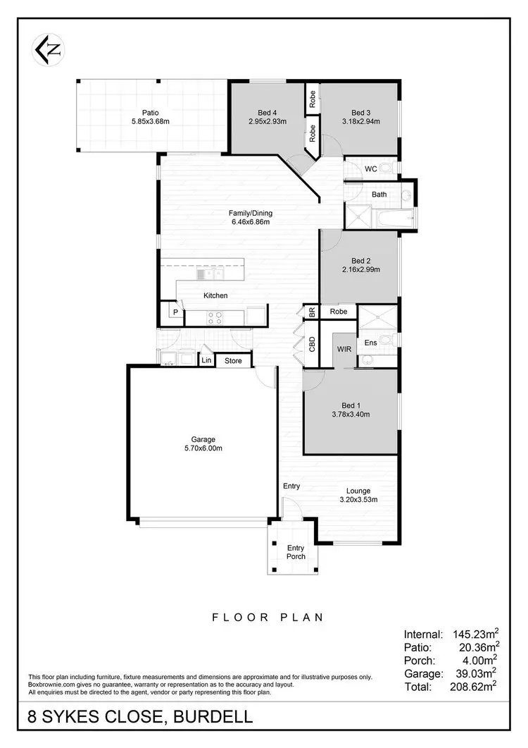 Floorplan of Homely house listing, 8 Sykes Close, Burdell QLD 4818