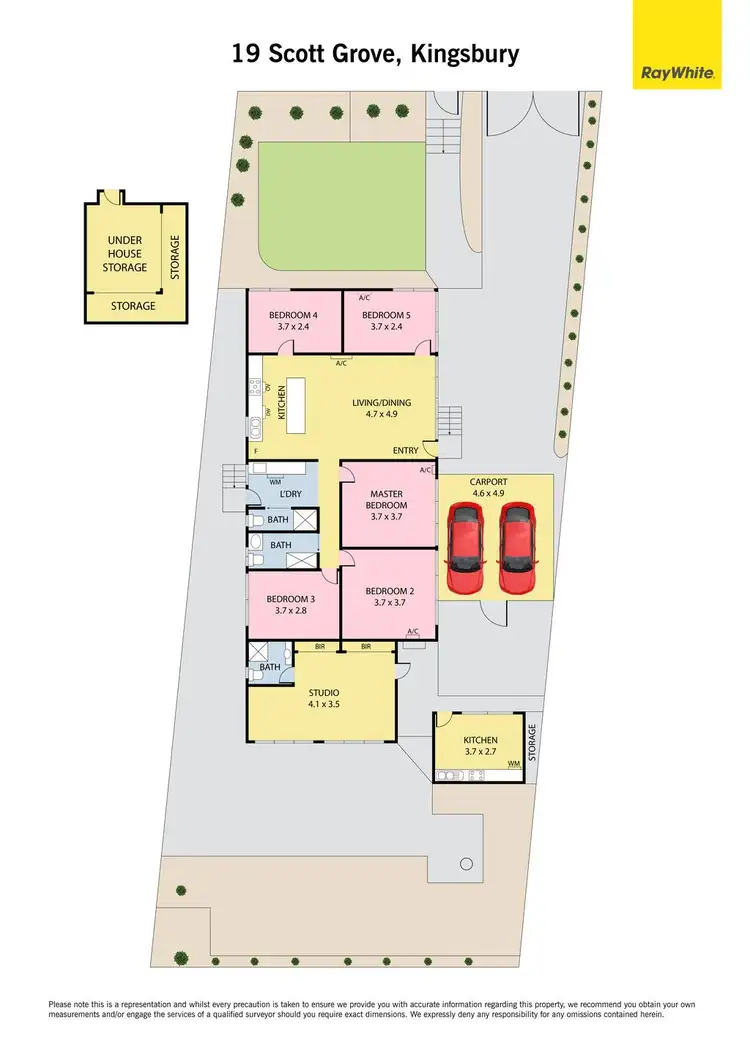 Floorplan of Homely house listing, 19 Scott Grove, Kingsbury VIC 3083