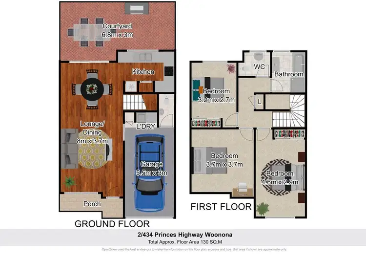 Floorplan of Homely townhouse listing, 2/434-438 Princes Highway, Woonona NSW 2517