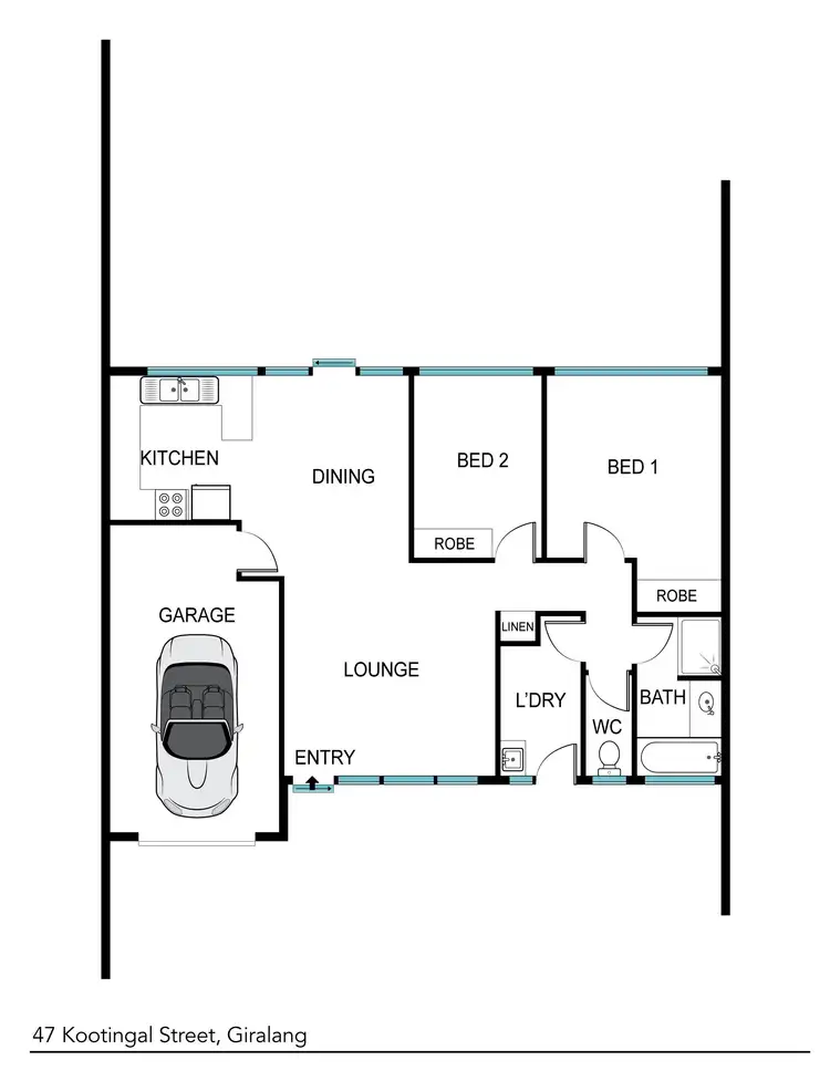 Floorplan of Homely townhouse listing, 47 Kootingal Street, Giralang ACT 2617