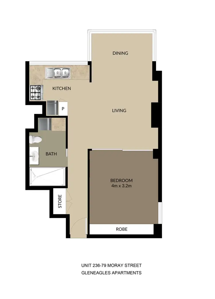Floorplan of Homely apartment listing, 236/79 Moray Street, New Farm QLD 4005