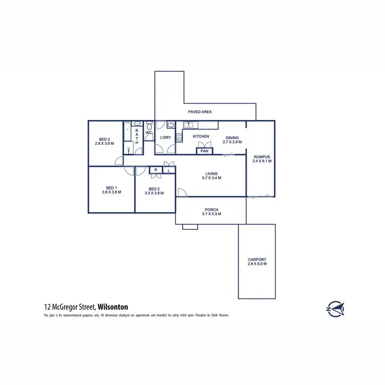 Floorplan of Homely house listing, 12 McGregor Street, Wilsonton QLD 4350