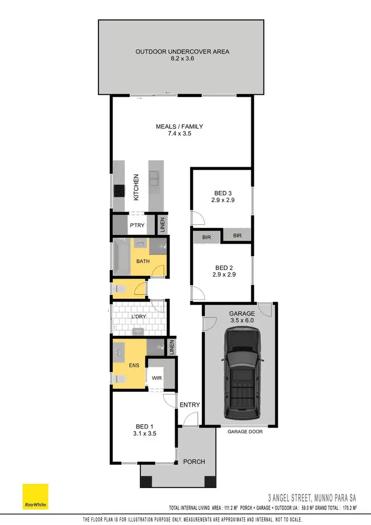 Floorplan of Homely house listing, 3 Angel Street, Munno Para SA 5115