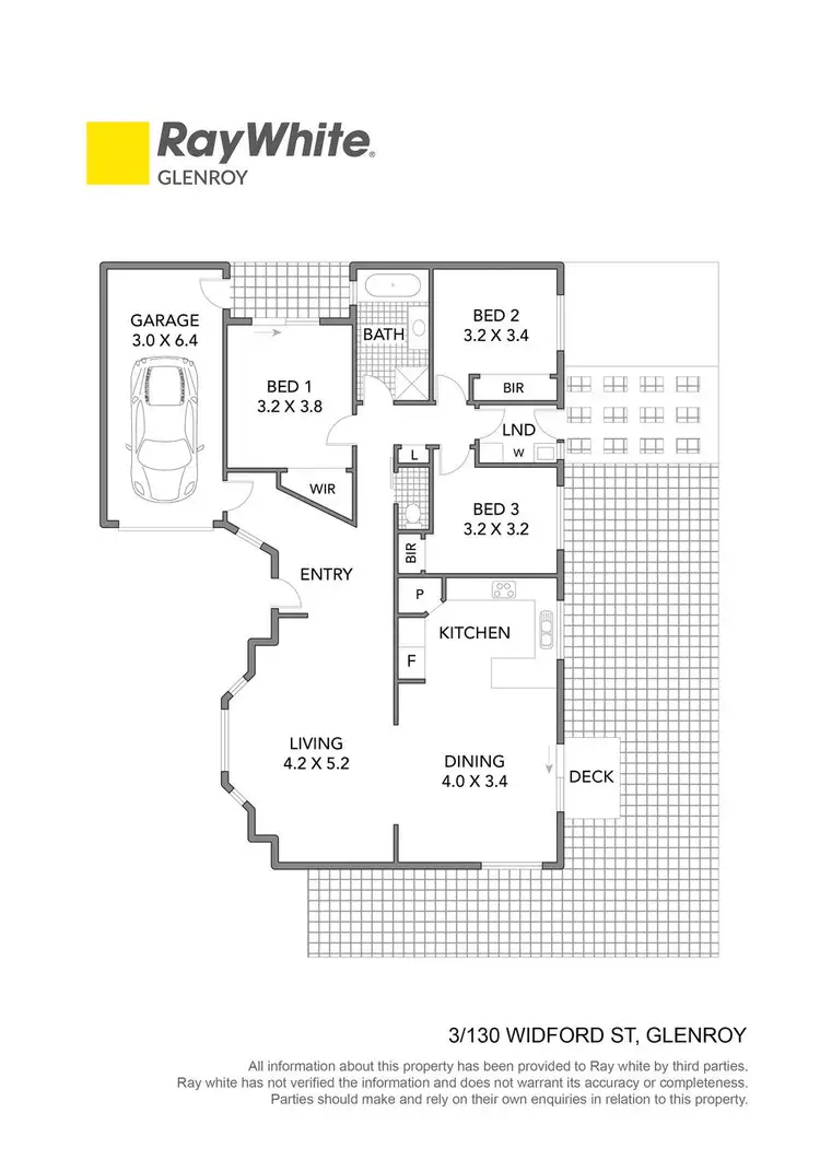 Floorplan of Homely unit listing, 3/130 Widford Street, Glenroy VIC 3046